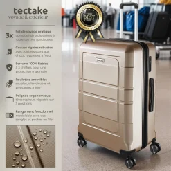 Set de valises rigides BRICE 3 pièces avec serrure à code