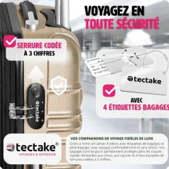 Set de valises rigides Mila 4 pièces avec pèse-bagages