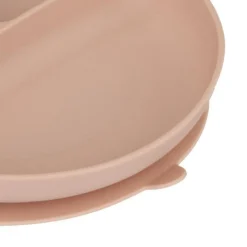 Set Repas Enfant Silicone 17cm Rose