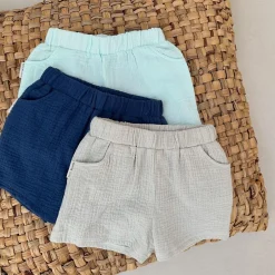 Short bébé en gaze de coton Dahlia