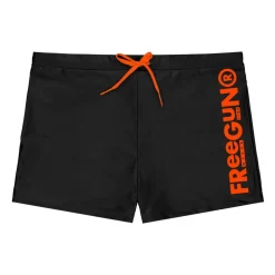 Shorty de bain homme uni avec logo rubber print couleur