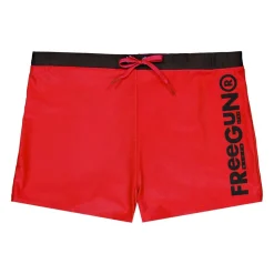Shorty de bain homme uni avec logo rubber print couleur