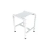 Siège de douche mobile inox - extérieur polyamide antibactérien 4 pieds