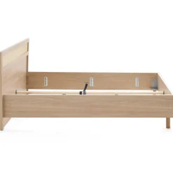 Sliven - lit - 160x200 cm - bois et cannage