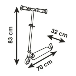 Smoby - Patinette Gabby et la Maison Magique - 2 roues - Pliables -