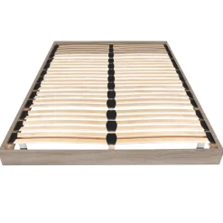 Sommier cadre à lattes sur pieds 140x190 cm 2x24 lattes ASCQ