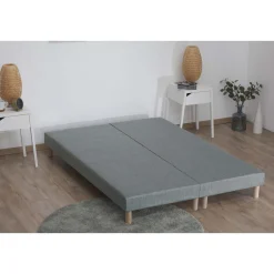 Sommier Tapissier à Lattes Vert 2X90x200 cm HYGGE