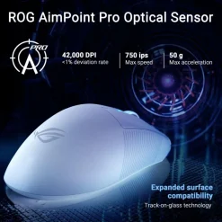 Souris Gamer Sans Fil ROG Keris II Wireless Ace Blanc