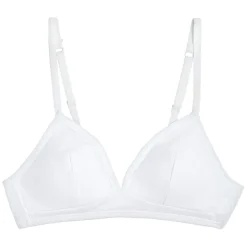 Soutien-gorge souple avec mousse amovible blanc Pépita