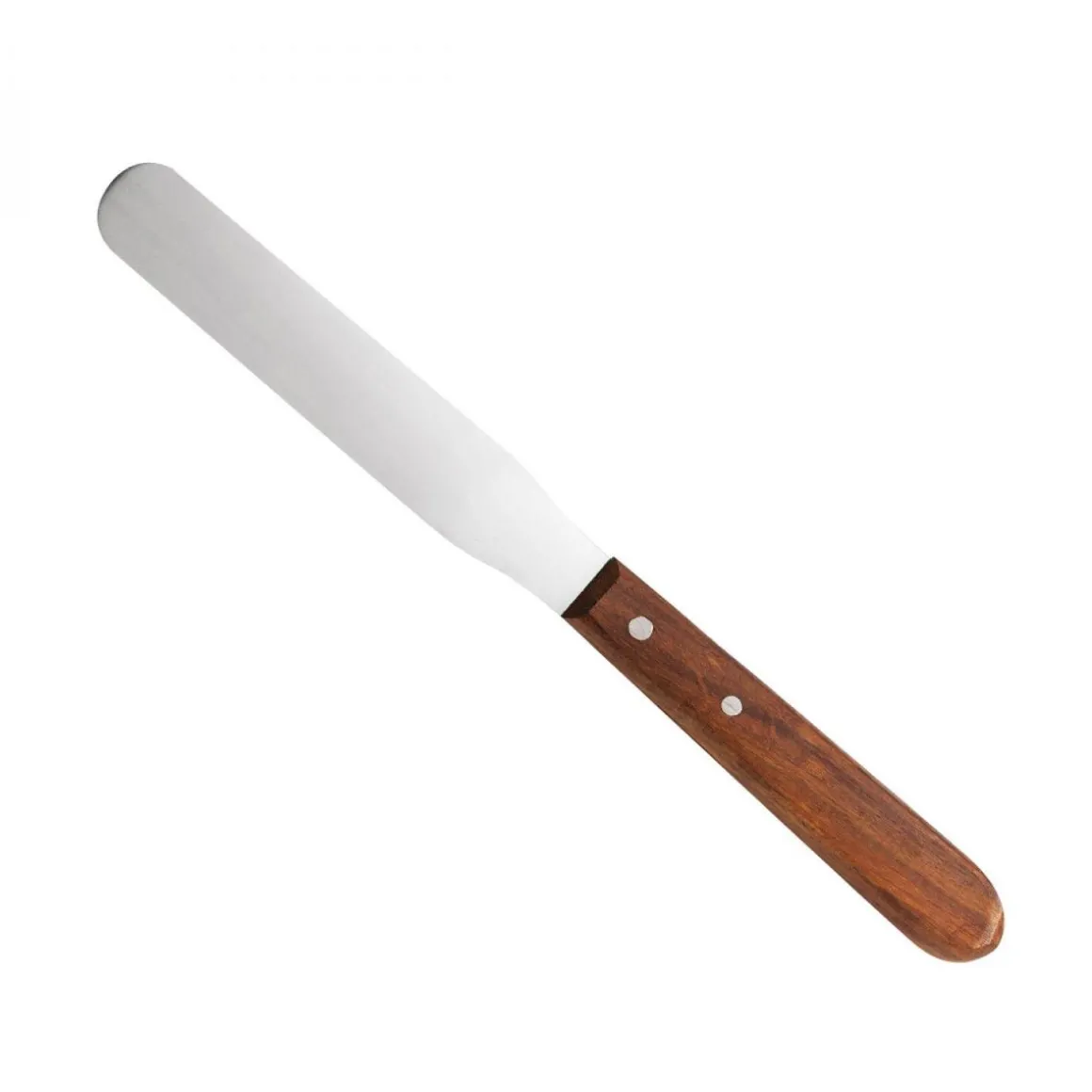 Spatule en inox et manche en bois pour épilation cire - 21 cm
