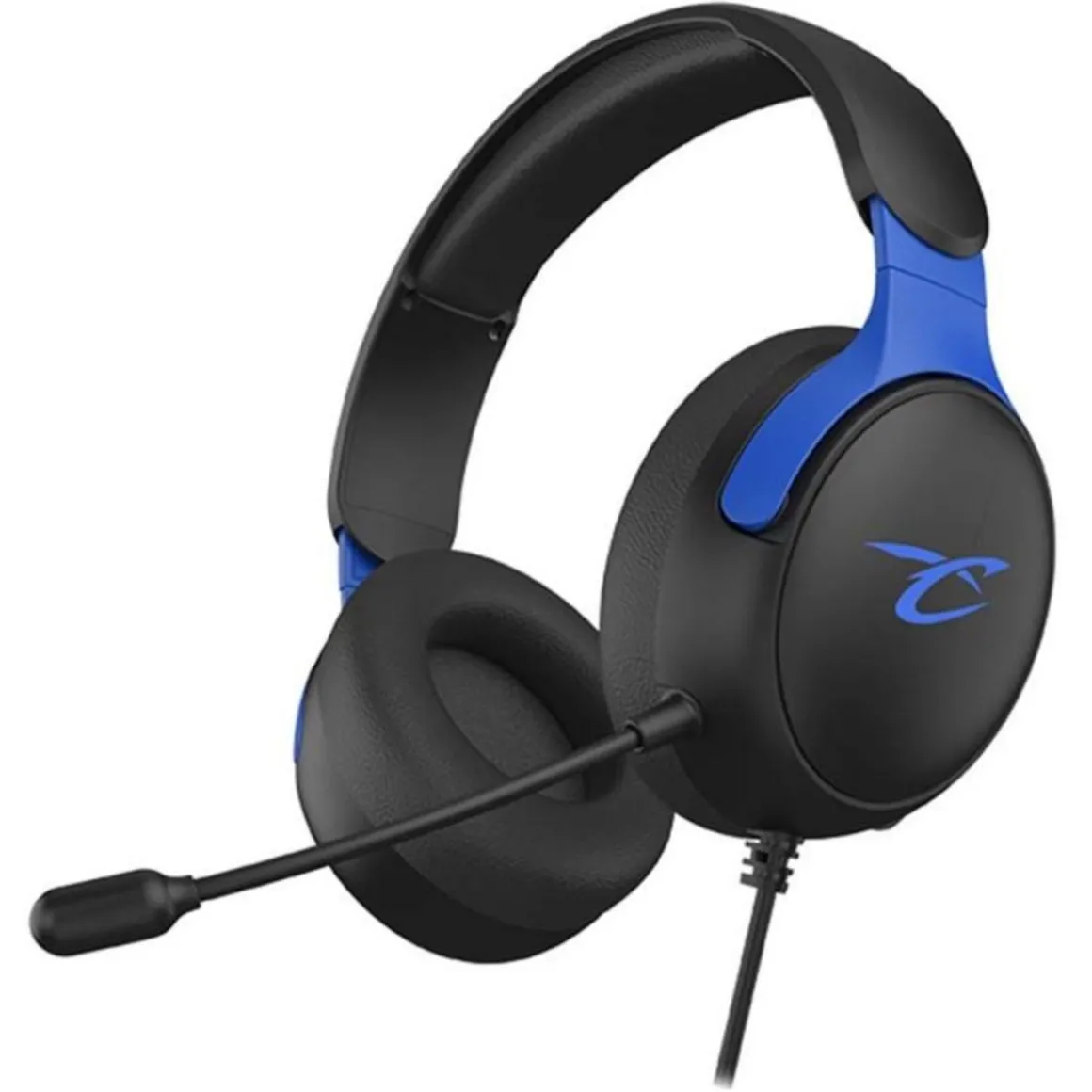 Spectra casque gaming pour PS5 PS4 PC Xbox, HP 40 mm, micro inclinable, réglage volume, noir et bleu
