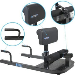 Squat Machine CITIUS Appareil de musculation multifonction 94 x 50 x 50 cm - Dossier réglable en hauteur - Charge max 120kg