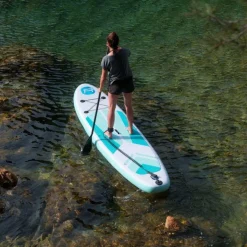 Stand Up Paddle gonflable INDIANA GREEN ROHE 10'6'' (320cm) 30'' (76cm) 6'' (15cm) avec Pompe, Pagaie, Leash et Sac de transport