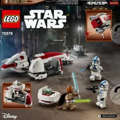 Star Wars 75378 - The Mandalorian L'évasion en Speeder BARC Set de construction pour enfants - Moto avec side-car à construire, Inclut Kelleran Beq et Grogu,