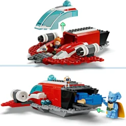 Star Wars 75384 Le Crimson Firehawk, Jouet de Construction avec Speeder Bike et Minifigurines