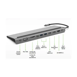 Station d'accueil USB-C multiport 11-en-1