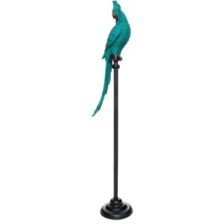 Statue Déco Oiseau Perroquet 117cm Bleu