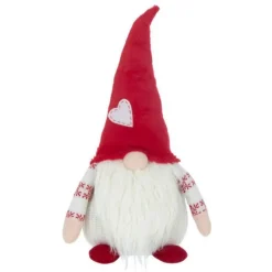 Statue Déco Lutin Cœur 57cm Rouge