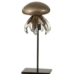 Statuette Déco Méduse sur Pied 24cm Marron