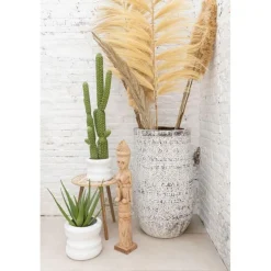 Statuette Déco Personnage Africain Debout 88cm Naturel