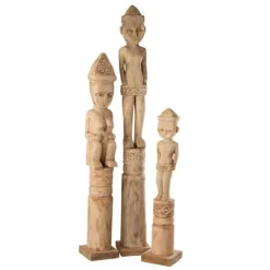 Statuette Déco Personnage Africain Debout 88cm Naturel