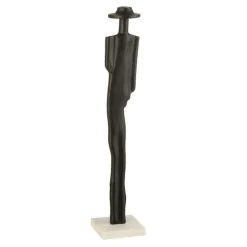 Statuette Déco Personnage 52cm Noir
