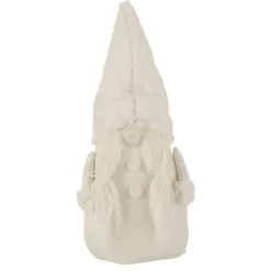 Statuette Déco Père Noël Bonnet 44cm Beige