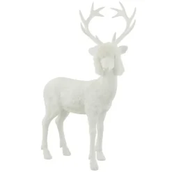 Statuette Déco Renne 45cm Blanc