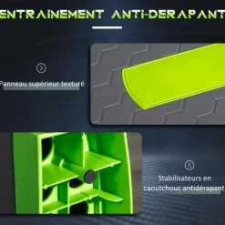Stepper Fitness Aerobic hauteur reglable surface antiderapante dim. 78L x 28l x 10/15/20H cm PP noir vert