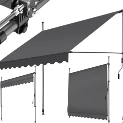 Store à pince sans perçage avec manivelle, réglable en hauteur