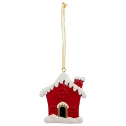 Sujet de Noël Maison 7cm Rouge