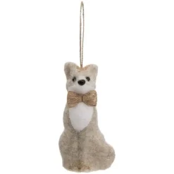 Sujet de Noël Déco Renard 12cm Marron