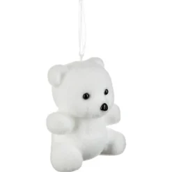 Sujet de Noël Ourson Polaire 13cm Blanc