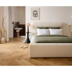 Sunset - lit coffre - 160x200 cm - sommier inclus - en fausse fourrure