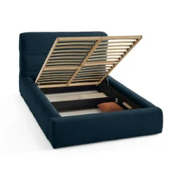 Sunset - lit coffre - 160x200 cm - sommier inclus - en fausse fourrure