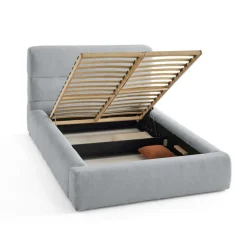 Sunset - lit coffre - 160x200 cm - sommier inclus - en fausse fourrure