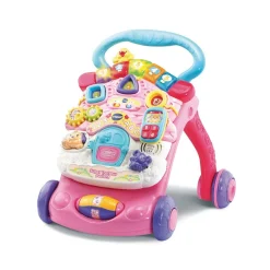 Super trotteur parlant 2 en 1 rose