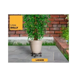 Support à roulettes rond diamètre 40 x 12,5 cm 4 roues Capacité max 275 kg Plantes Meubles ou matériel lourd KZ GARDEN