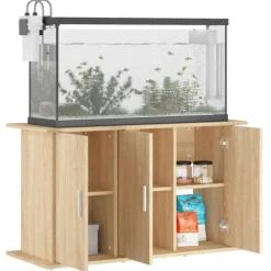 Support d aquarium chêne sonoma 101x41x58 cm bois d ingénierie