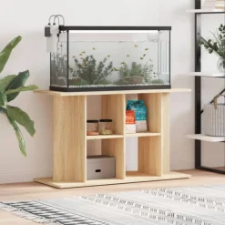 Support d aquarium chêne sonoma 100x40x60cm bois d ingénierie