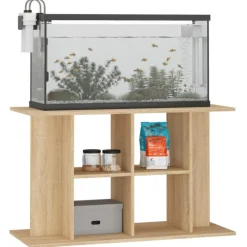Support d aquarium chêne sonoma 100x40x60cm bois d ingénierie
