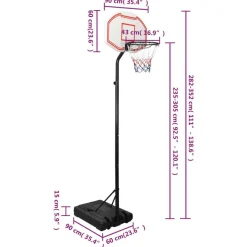 Support de basket-ball Blanc 282-352 cm Polyethylene