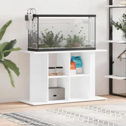 Support pour aquarium blanc 100x40x60 cm bois d ingénierie