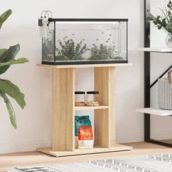 Support pour aquarium chêne sonoma 60x30x60cm bois d ingénierie