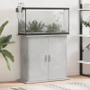 Support pour aquarium gris béton 81x36x73 cm bois d ingénierie