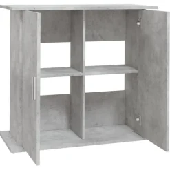 Support pour aquarium gris béton 81x36x73 cm bois d ingénierie