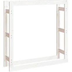 Support pour bois de chauffage Blanc 100x25x100 cm Bois de pin