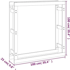 Support pour bois de chauffage Blanc 100x25x100 cm Bois de pin