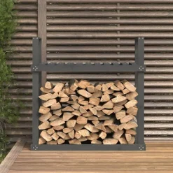 Support pour bois de chauffage Gris 110x35x108,5 cm Bois de pin