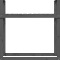 Support pour bois de chauffage Gris 110x35x108,5 cm Bois de pin